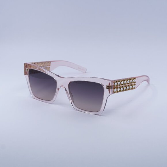 🕶️ New Givenchy GV40076I 72B Sunglasses - Transparent Pink Frame, Grey Lenses - Picture 1 of 10